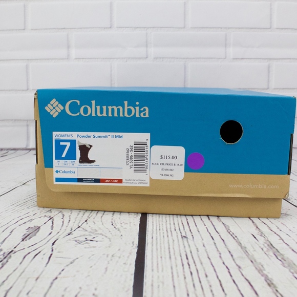 NEW BOX Columbia Powder Summit II Mid Purple Boots - Picture 2 of 8